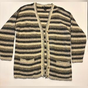 Vintage Metropolitan New York 10001 Striped Cardigan
